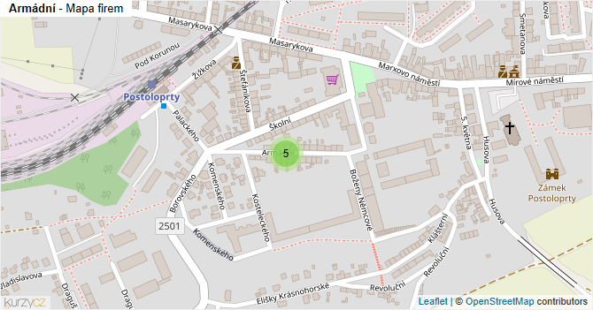 Armádní - mapa firem