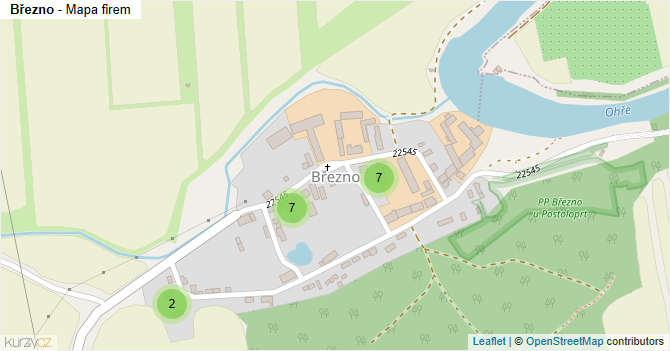 Březno - mapa firem