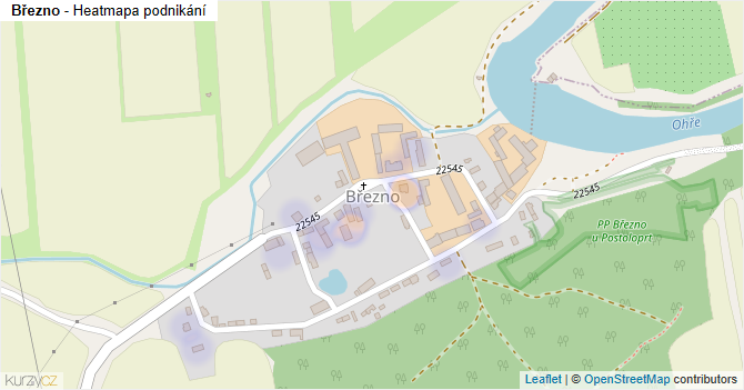 Březno - mapa podnikání