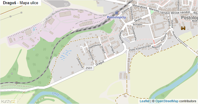 Draguš - mapa ulice