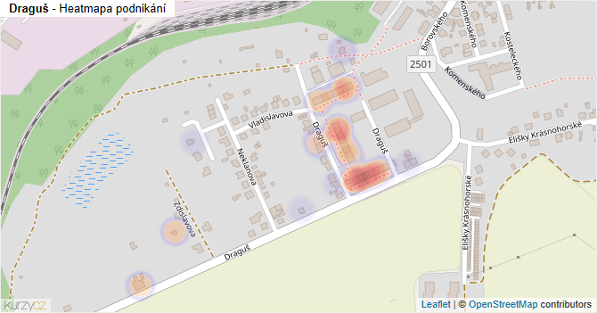 Draguš - mapa podnikání