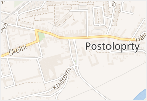 Husova v obci Postoloprty - mapa ulice