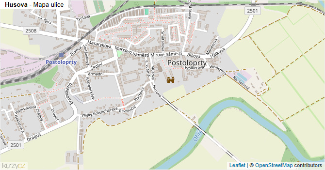 Husova - mapa ulice