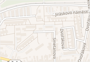 Jiráskovo náměstí v obci Postoloprty - mapa ulice
