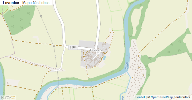 Levonice - mapa části obce