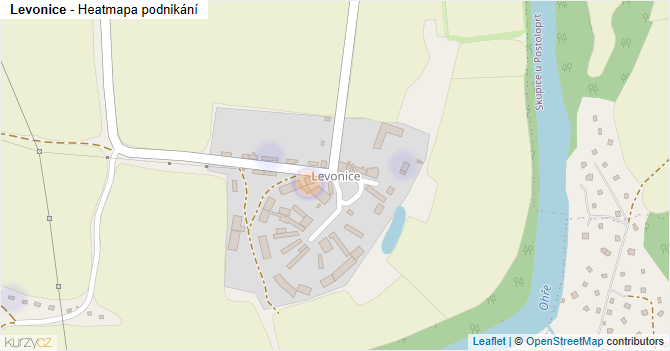 Levonice - mapa podnikání