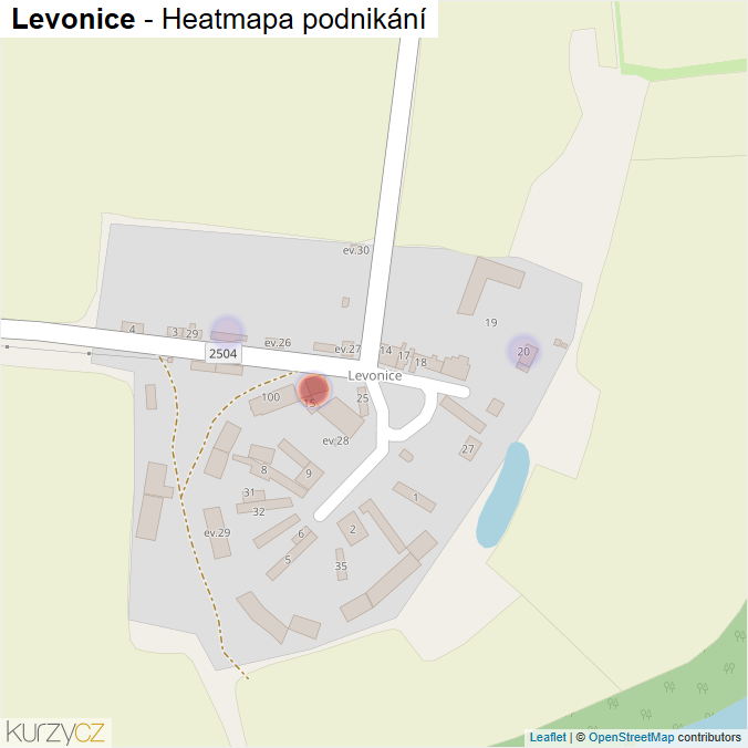 Mapa Levonice - Firmy v části obce.
