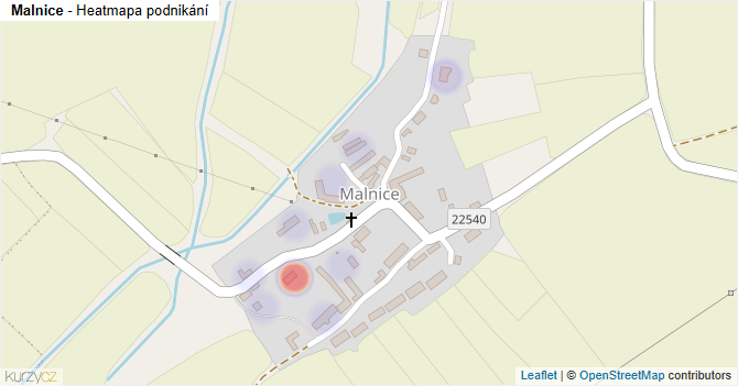 Malnice - mapa podnikání