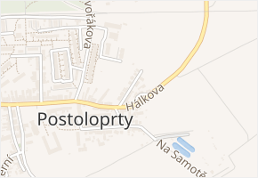 Mánesova v obci Postoloprty - mapa ulice