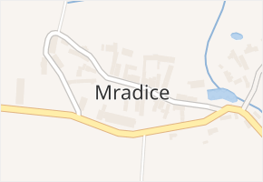 Mradice v obci Postoloprty - mapa části obce