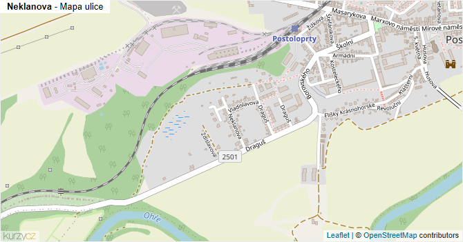 Neklanova - mapa ulice