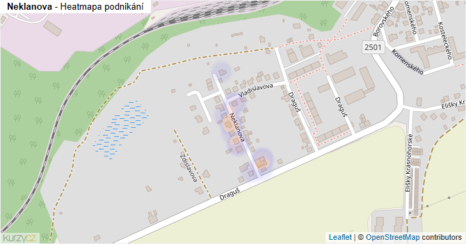 Neklanova - mapa podnikání