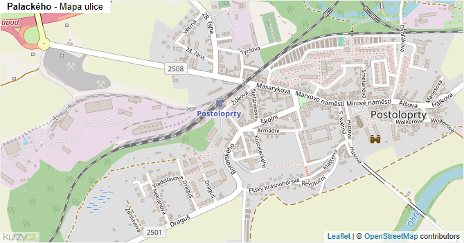 Palackého - mapa ulice