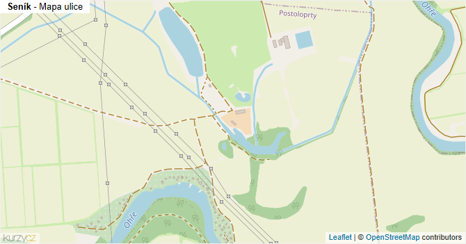 Seník - mapa ulice