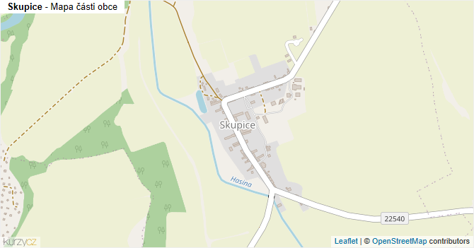 Skupice - mapa části obce