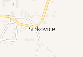 Strkovice v obci Postoloprty - mapa části obce