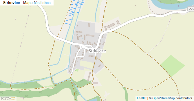 Strkovice - mapa části obce