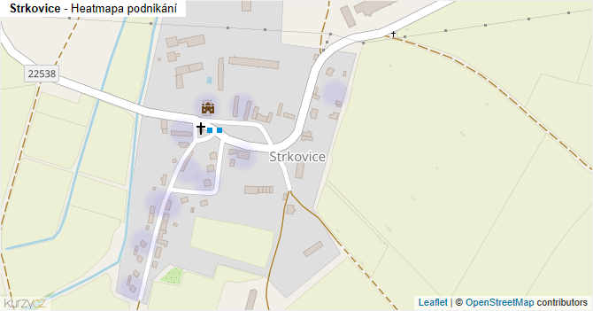 Strkovice - mapa podnikání