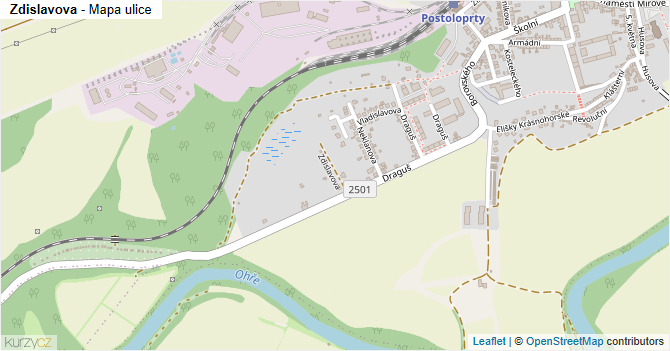 Zdislavova - mapa ulice