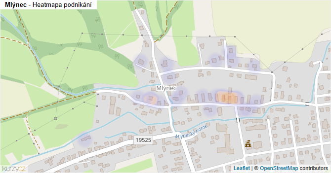 Mlýnec - mapa podnikání