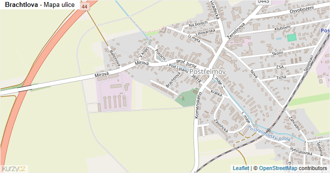 Brachtlova - mapa ulice