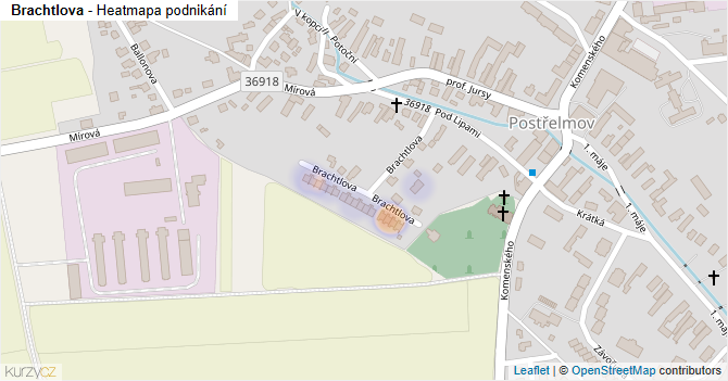 Brachtlova - mapa podnikání