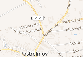 Lihovarská v obci Postřelmov - mapa ulice