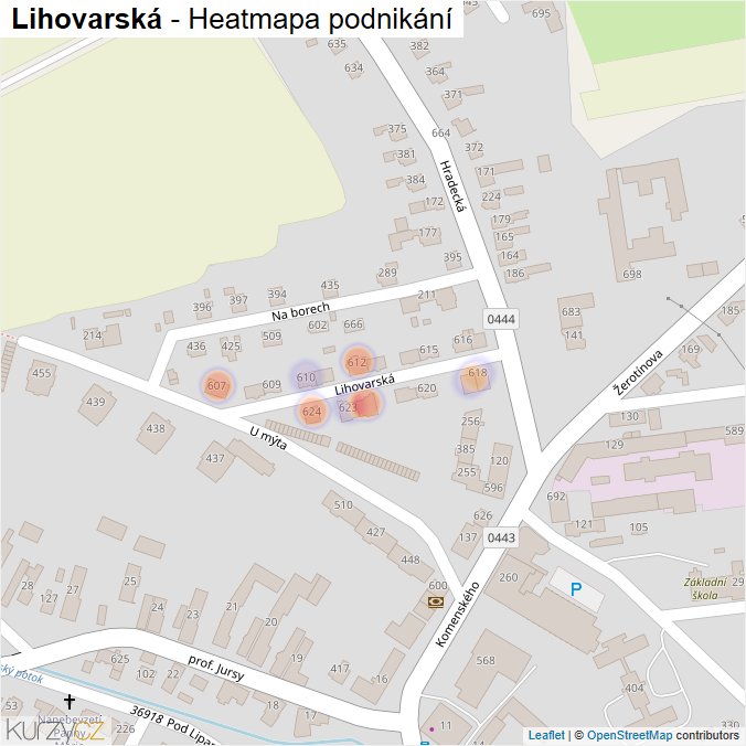 Mapa Lihovarská - Firmy v ulici.