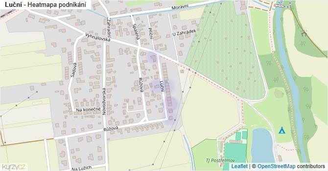 Luční - mapa podnikání