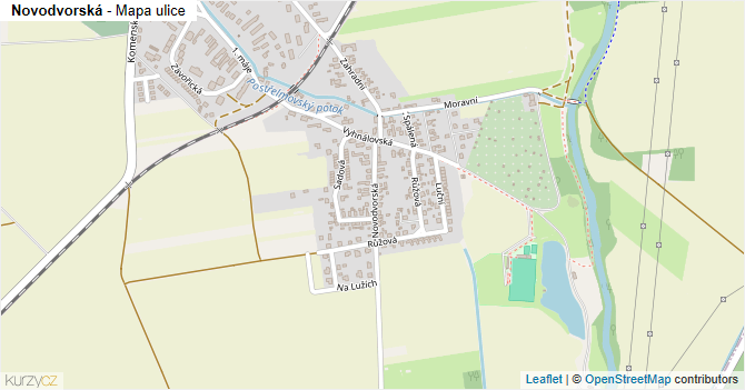 Novodvorská - mapa ulice