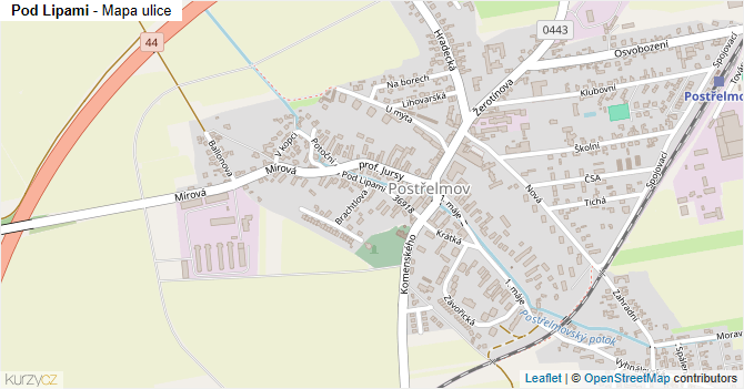Pod Lipami - mapa ulice