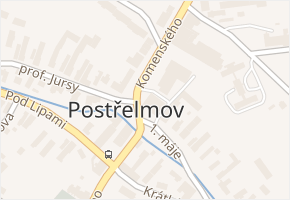 Postřelmov v obci Postřelmov - mapa části obce