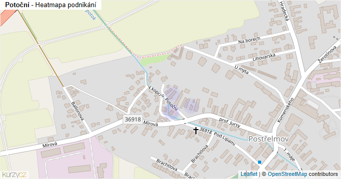 Potoční - mapa podnikání