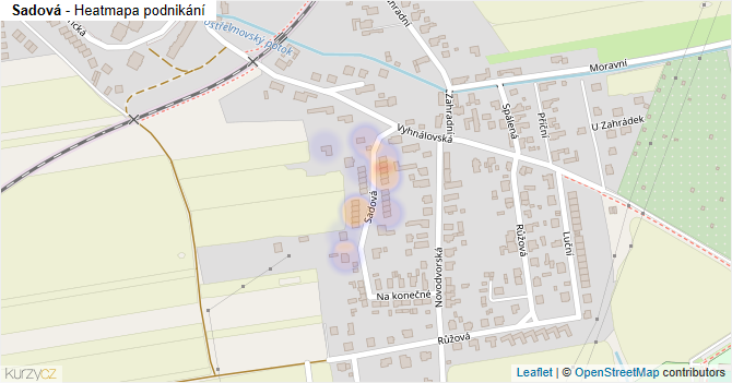 Sadová - mapa podnikání