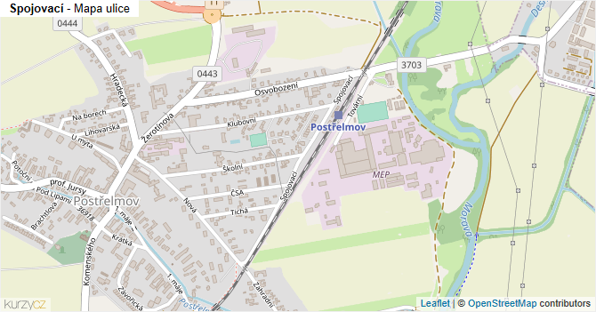 Spojovací - mapa ulice