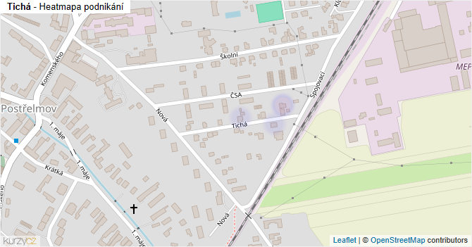 Tichá - mapa podnikání