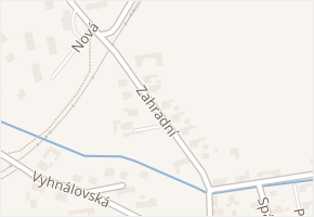 Zahradní v obci Postřelmov - mapa ulice