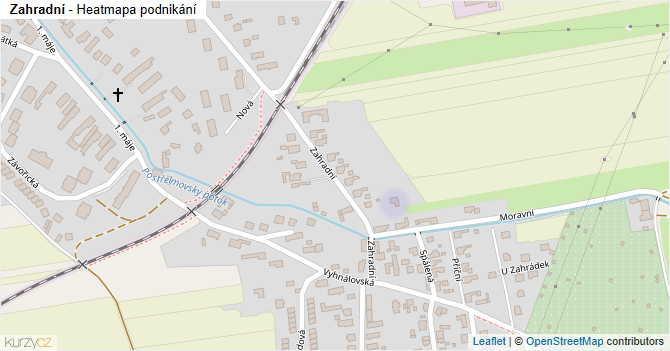 Zahradní - mapa podnikání
