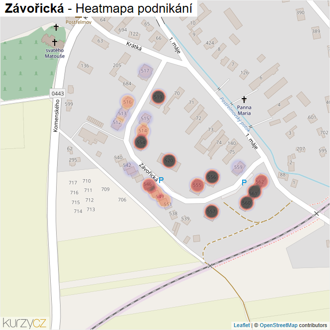 Mapa Závořická - Firmy v ulici.