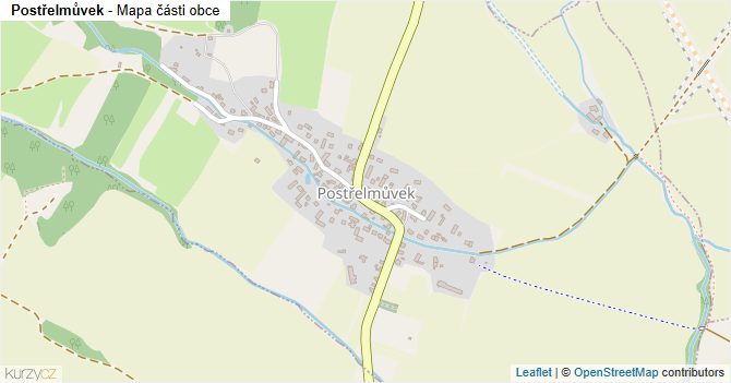 Postřelmůvek - mapa části obce