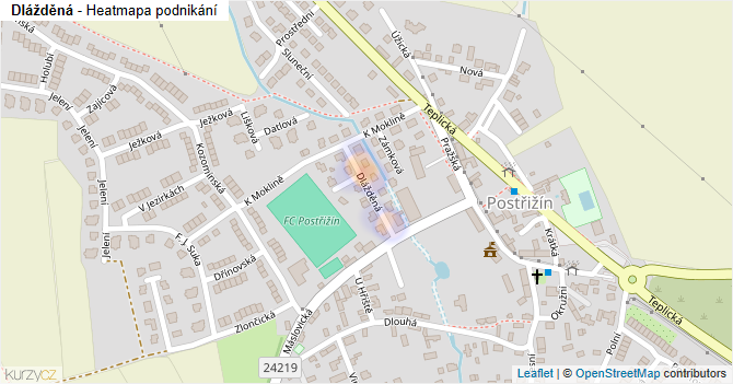 Dlážděná - mapa podnikání