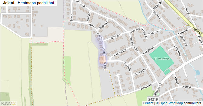 Jelení - mapa podnikání