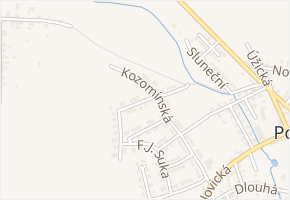Ježková v obci Postřižín - mapa ulice