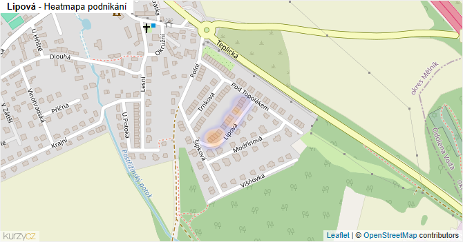 Lipová - mapa podnikání