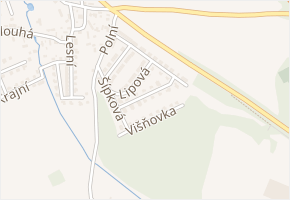 Modřínová v obci Postřižín - mapa ulice