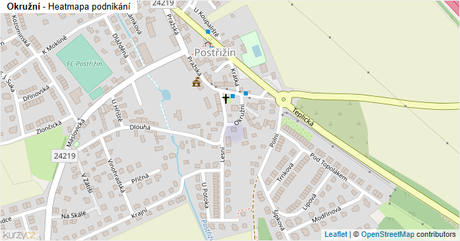 Okružní - mapa podnikání