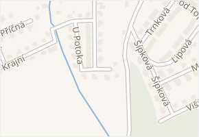 Pod Špičákem v obci Postřižín - mapa ulice