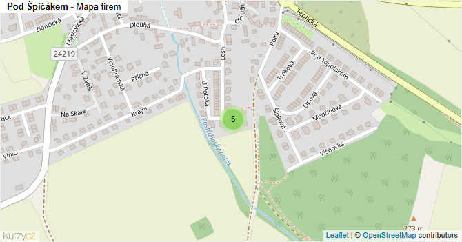 Pod Špičákem - mapa firem