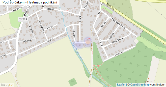 Pod Špičákem - mapa podnikání