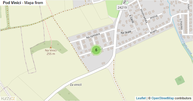 Pod Vinicí - mapa firem